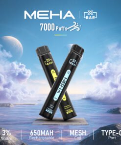 MEHA XBAR小黑條一次性電子菸 | 7000 Puffs 強勁續航 | 650mAh 可充電 | MESH 霧化芯 | Type-C 接口 | 16種豐富口味
