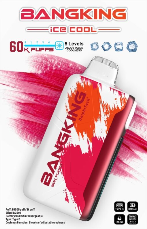 ❄️ Bang King Ice Cool 60000口 |5 段可調冰感 × 超強續航電子煙 - 图片 11